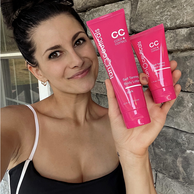 Body + Face CC Self Tanning Kit, Dark
