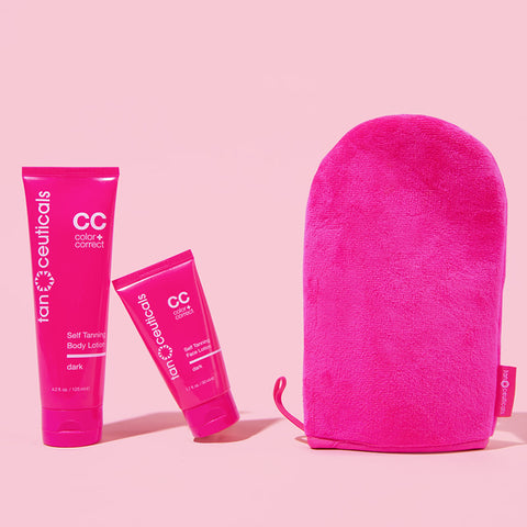 Image of Body + Face CC Self Tanning Kit, Dark